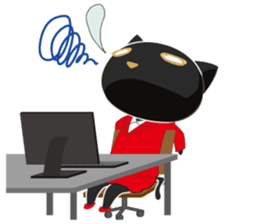 Osumashi pooh chan Negative sticker #3022276