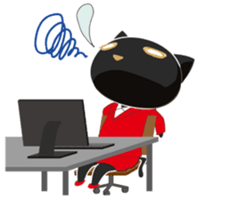 Osumashi pooh chan Negative sticker #3022276