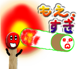 tobacco and matchstick sticker #3022464