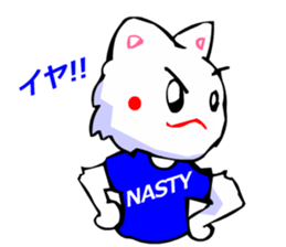 Commonly Used Word T-Shirt Wearing Cat 2 sticker #3022537