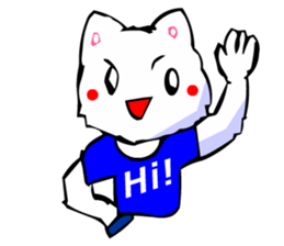 Commonly Used Word T-Shirt Wearing Cat 3 sticker #3022603