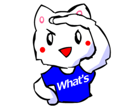 Commonly Used Word T-Shirt Wearing Cat 3 sticker #3022608