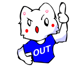 Commonly Used Word T-Shirt Wearing Cat 3 sticker #3022630