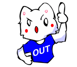 Commonly Used Word T-Shirt Wearing Cat 3 sticker #3022630