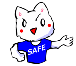 Commonly Used Word T-Shirt Wearing Cat 3 sticker #3022631