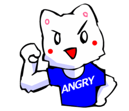 Commonly Used Word T-Shirt Wearing Cat 3 sticker #3022632