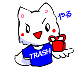 Commonly Used Word T-Shirt Wearing Cat 3 sticker #3022639