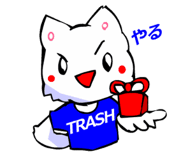 Commonly Used Word T-Shirt Wearing Cat 3 sticker #3022639