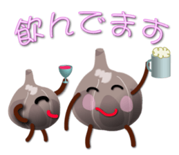 Black garlic kurochan sticker #3023020
