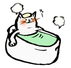 Every day of the white cat nyantaro sticker #3023119