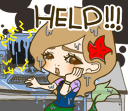 The office lady is princess sticker #3023205