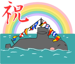 Funny submarines sticker #3023396