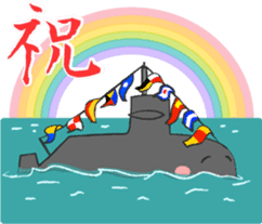 Funny submarines sticker #3023396