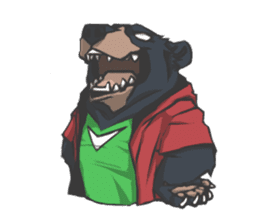Hoodie series: Bear sticker #3023496