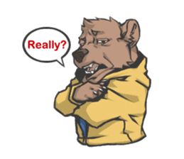 Hoodie series: Bear sticker #3023499