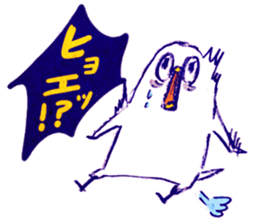 white bird"KOTORI-chan" Sticker sticker #3024833