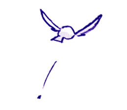 white bird"KOTORI-chan" Sticker sticker #3024841