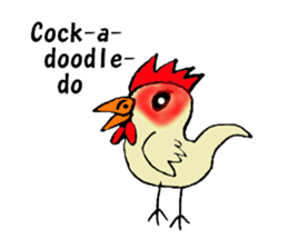 My rooster's stickers-English virsion- sticker #3025303