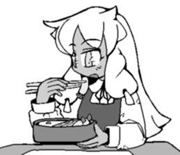 White-haired girls sticker #3025604