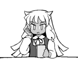 White-haired girls sticker #3025606