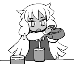 White-haired girls sticker #3025607