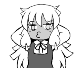 White-haired girls sticker #3025611