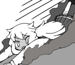 White-haired girls sticker #3025614