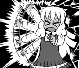 White-haired girls sticker #3025615