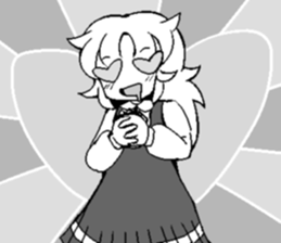 White-haired girls sticker #3025618