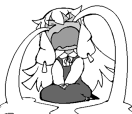 White-haired girls sticker #3025621