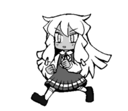 White-haired girls sticker #3025625