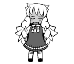 White-haired girls sticker #3025626