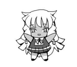 White-haired girls sticker #3025631