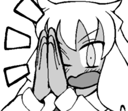 White-haired girls sticker #3025632