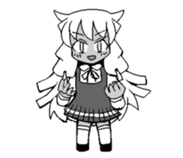 White-haired girls sticker #3025633