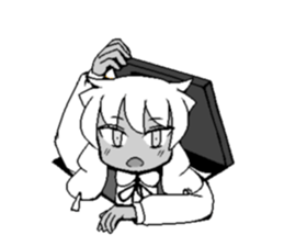 White-haired girls sticker #3025636