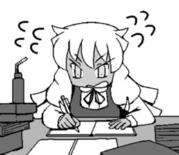 White-haired girls sticker #3025638