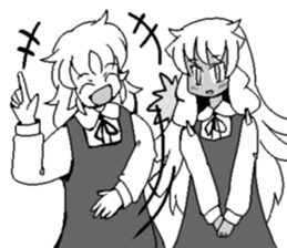 White-haired girls sticker #3025639