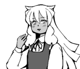 White-haired girls sticker #3025640