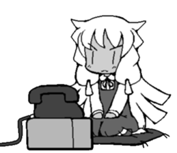 White-haired girls sticker #3025641