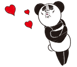 Hello, it is a human face panda part 2 sticker #3026571