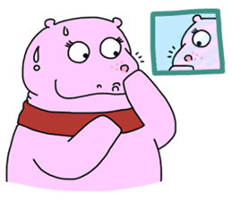 Hippi: Dwarf Hippo in the City. sticker #3027443