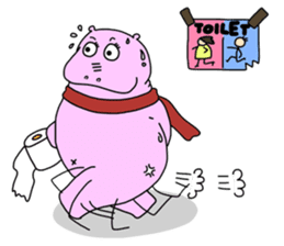 Hippi: Dwarf Hippo in the City. sticker #3027446