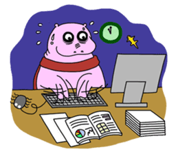 Hippi: Dwarf Hippo in the City. sticker #3027452