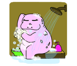 Hippi: Dwarf Hippo in the City. sticker #3027454