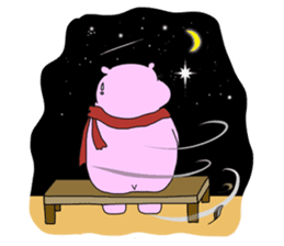 Hippi: Dwarf Hippo in the City. sticker #3027458