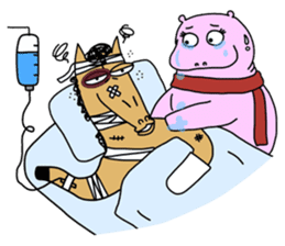 Hippi: Dwarf Hippo in the City. sticker #3027463