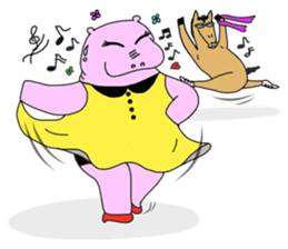 Hippi: Dwarf Hippo in the City. sticker #3027465