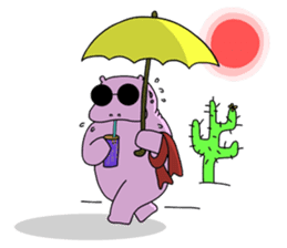 Hippi: Dwarf Hippo in the City. sticker #3027467