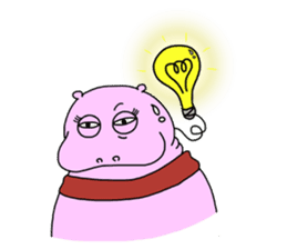 Hippi: Dwarf Hippo in the City. sticker #3027468